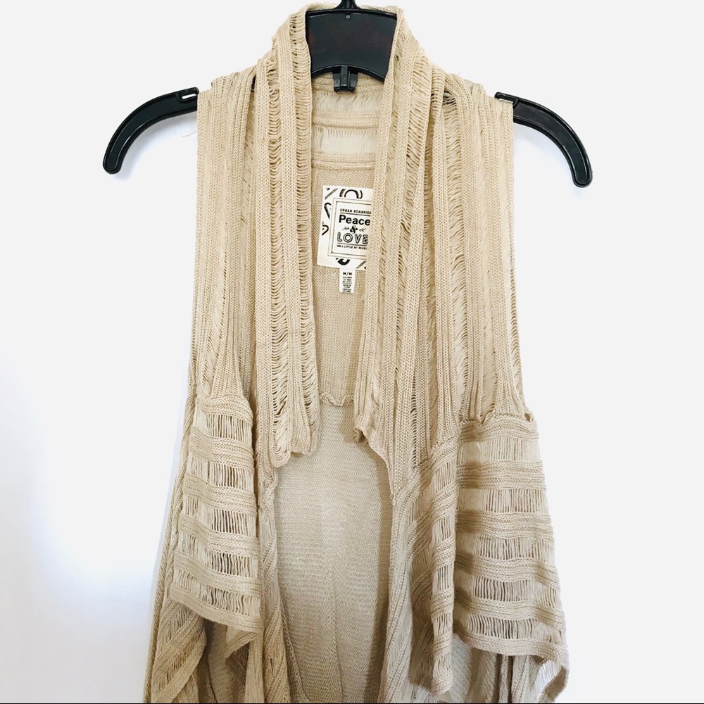 Sleeveless Knitted Cardigan Size M NEW